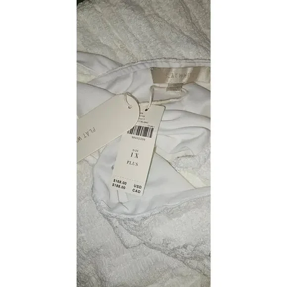 NWT Anthropologie Flat White Plunge Slim Maxi Dress $168 PLUS 1X White - Picture 8 of 8